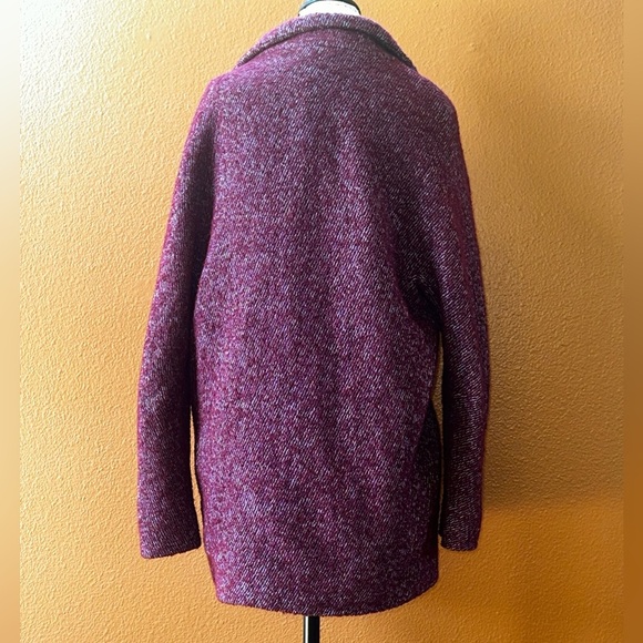 Cop. Copine “Yakitori” Wrap Coat In Aubergin Size 36 New Without Tags! - Picture 8 of 12